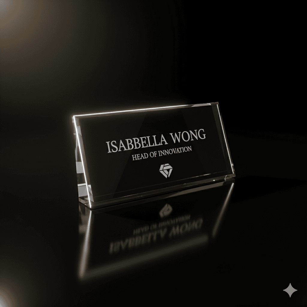 Glass Name Plate
